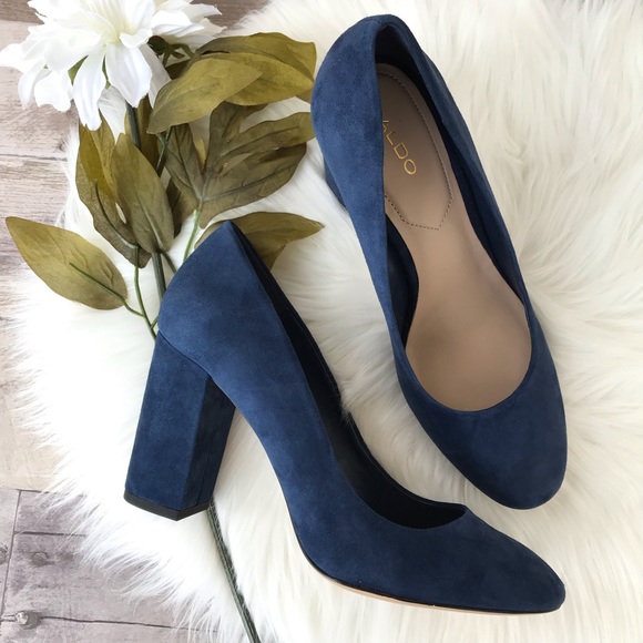 aldo navy blue heels